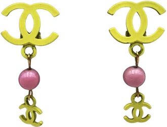 Chanel Metalen Oorbellen CC