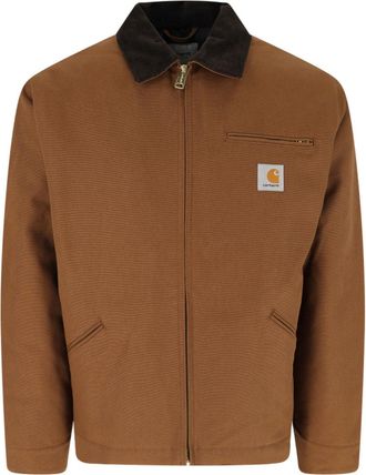Carhartt Work in Progress Brown OG Detroit Velvet-Collar Cotton Denim Jacket