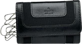 Gucci Pre-owned Accessories, female, Black, Size: ONE SIZE Pre-owned Leather Key-holder