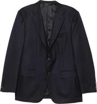 Canali Blazer met inkeping revers - Heren - Blazers - Blauw - XL - Jassen