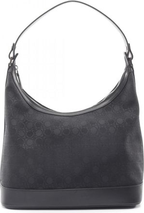 Ferragamo Canvas Leather Shoulder Bag (Pre-Owned)