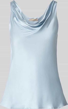 Rinascimento Rinascimento Satintop mit Wasserfall-Ausschnitt in Hellblau, Gr&ouml;&szlig;e XL