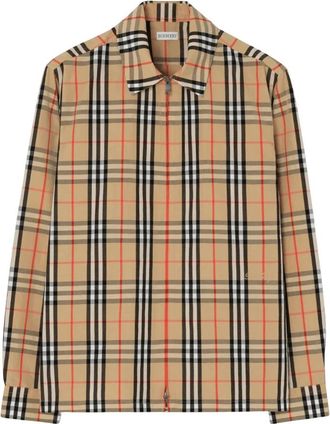 Burberry Ollie Overshirt - Heren - Zomerjassen - Beige - XL - Katoen - Jassen