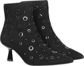 SaintG Uru Pointed Toe Bootie in Black Suede at Nordstrom Rack, Size 10-10.5Us / 41Eu
