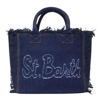 Saint Barth Tote Bags, female, Blue, Size: ONE SIZE Vanity Tote Bag