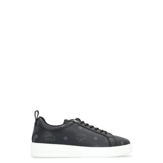 MCM Sneakers, female, Black, Size: 12 US Visetos Monogram Low-Top Sneakers