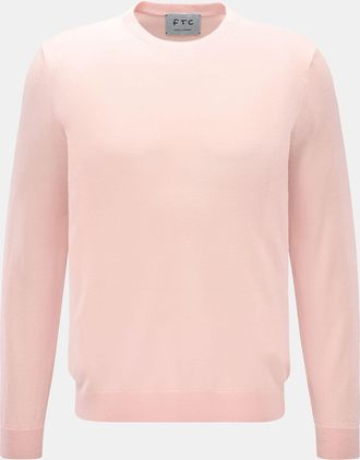 FTC Men - Fine knit crew neck jumper rose