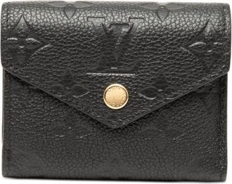 Louis Vuitton Monogram Empreinte Black Noir Leather Wallet (Tri-Fold) (Pre-Owned)
