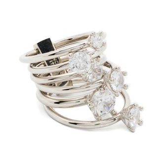 Panconesi Accessoires, Dames, Grijs, S, Orbit Ring met Diamanti Stijl
