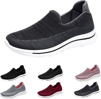Generic Summer Trainers for Women UK Womens Orthopedic Casual Shoes Wide Fit Breathable Mesh Soft Sole Walking Shoes Lightweight Athletic Tennis Sneakers Comf