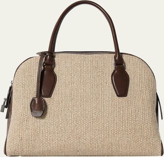 The Row India 12.00 Top-Handle Bag in Canvas