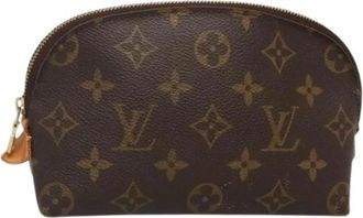 Louis Vuitton Pre-owned Clutches, female, Brown, Size: ONE SIZE Pre-owned Canvas Pouch