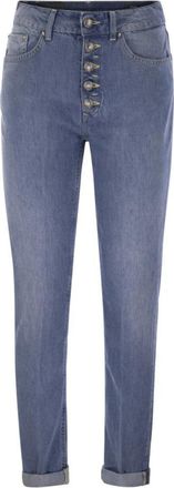 Dondup Koons Five-Pocket Jeans - Dames - Slim Fit Jeans - Blauw - W28 - Katoen - Jeans