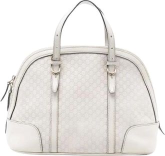 Gucci Pre-owned Handbags, female, White, Size: ONE SIZE Pre-owned Nice Satchel