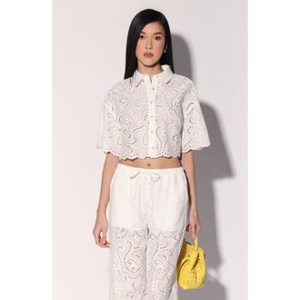 Walter Baker Cindy Top in White Eyelet at Nordstrom, Size X-Large