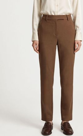 Brunello Cucinelli Pantaloni skinny sartoriali in cotone stretch a vita media