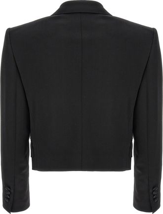 Dolce & Gabbana Womens Black Virgin Wool Blazer Clothing