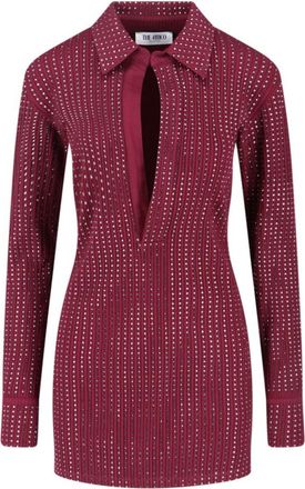 The Attico Mini Dress With Deep V-Neckline
