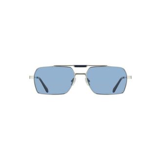 Ferragamo Rectangle Sunglasses - male - Ferragamo - Sunglasses - Blue - 61 MM - Accessories