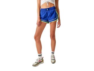 Free People Movement Varsity Blues Shorts Womens Shorts Sapphire Skies Combo : MD (Womens 8-10), Cotton/Spandex