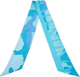 Valentino Garavani Bandeau con stampa camouflage - Blu