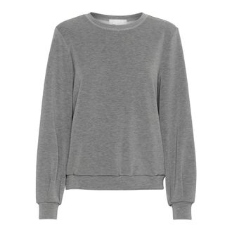 MY ESSENTIAL WARDROBE Dark Grey Melange Sweat Blouse - female - My Essential Wardrobe - Sweatshirts - Gray - M - Sweatshirts & Hoodies