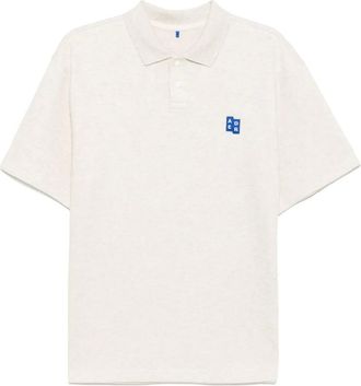 Ader Error Trs tag polo shirt - men - Cotton/Polyester - S - Grey