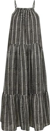 Co'Couture Elegante Cayacc Strap Jurk - Dames - Zomerkleedjes - Veelkleurig - S - Linnen - Kleedjes