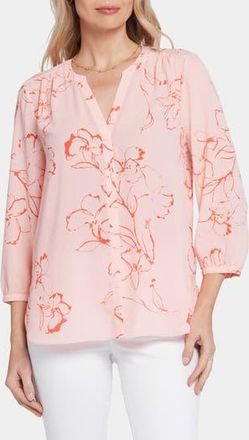 NYDJ Pintuck Blouse in Gianna Garden at Nordstrom Rack, Size Xx-Small