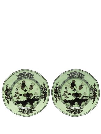 Ginori 1735 Oriente Italiano Bario plate set (set of two) - unisex - ceramic - OS - Green