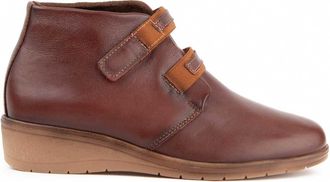 Purapiel Akilav 104908 Womens Leather Wedge Ankle Boot, brown, 8.5 UK