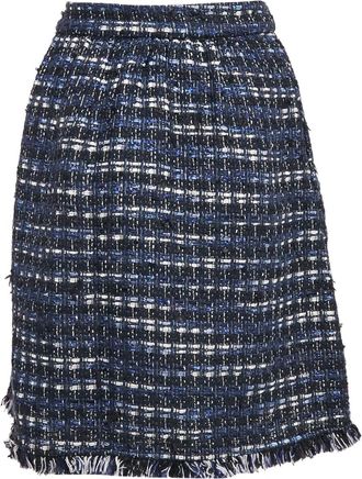 Moschino Gonna midi in tweed - Blu
