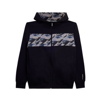 Freddy Felpa cappuccio full zip uomo inserto camouflage