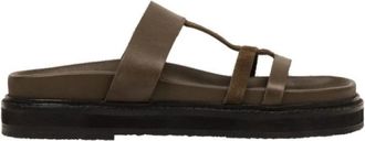 mare di latte Donker amber sleehak sandalen - Dames - Sandalen - Bruin - 36 EU - Leer - Schoenen