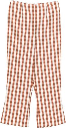 Faithfull The Brand Pantaloni a quadretti - Marrone