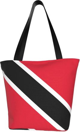 AOOEDM Tote Bag Flag Of Trinidad And Tobago Shopping Bags Small Reusable Market Bag Beach Tote Bags Travel Totes
