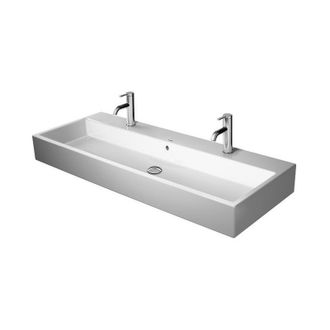 Duravit Lavabo Duravit Vero Air Sin Rebosadero Con Plataforma Para Grifer&iacute;a 1200x470mm 3 Orificios Para Grifer&iacute;a Blanco