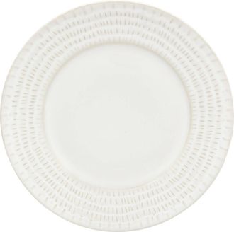 Atmosphera Lote De 6 Platos Llanos Con Borde Rayado Camille D.27, Blancos - Atmosphera Cr&eacute;ateur DInt&eacute;rieur