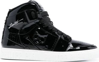 Philipp Plein Super Street Skull Bones hi-top sneakers - unisex - Leather - 36 - Black