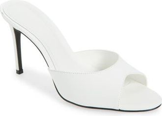 Schutz Cloe Slide Sandal in White at Nordstrom, Size 10.5