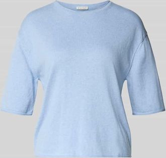 Tom Tailor Oversized Pullover aus Baumwoll-Kaschmir-Mix in Blau Melange, Gr&ouml;&szlig;e XXL