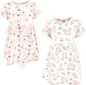 Hudson Baby Cozy Stylish All-Season Baby Dress 2Pk in Soft Pink Sage Rose at Nordstrom, Size 5T