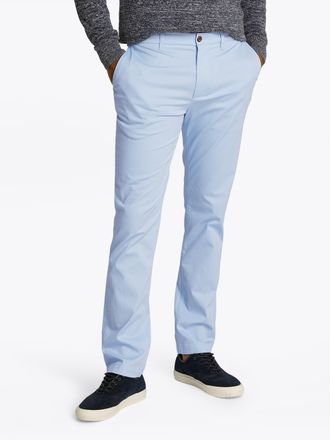 Tommy Hilfiger Chinohose TOMMY HILFIGER DENTON PRINTED STRUCTURE CHINO, Herren, Gr. 31, L&auml;nge 32, blau (breezy blau), Web, Obermaterial: 96% Baumwolle, 4% Elasthan, 
