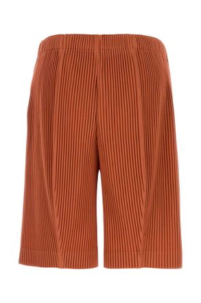 Homme Pliss&eacute; Issey Miyake Colors Bermuda Shorts - Orange