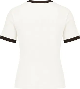 Sams&oslash;e & Sams&oslash;e Womens Sabond Ss 15318 T-Shirt - Sams&oslash;e Cotton Ivory Ready-To-Wear T-Shirts