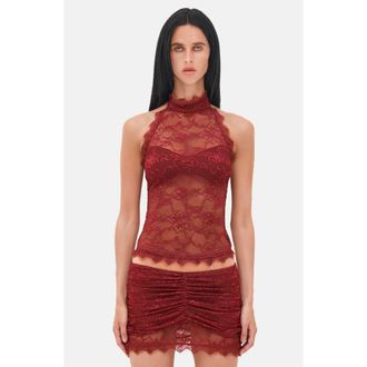 OW Collection Selah Lace Top in Red at Nordstrom, Size Medium