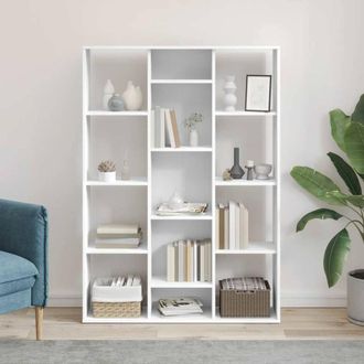 Berkfield Home Room Divider/Book Cabinet White 100x24x140 cm Engineered Wood | Size: 100 x 24 x 140 cm