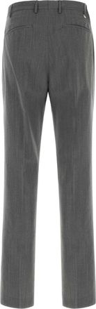 Pantaloni Torino Mens Cotton Blend Trousers Gray Virgin Wool
