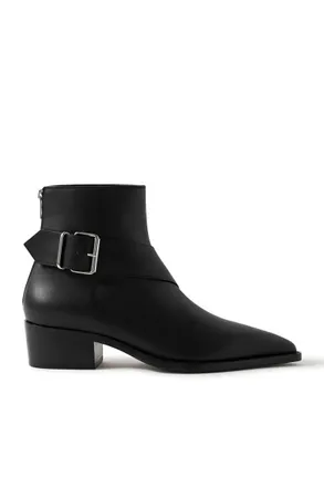 Alexander McQueen Buckled Leather Boots