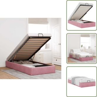vidaXL Meccanismo di sollevamento - vidaXL Struttura Letto Pouf Senza Materasso Rosa 90x190 cm Velluto - Letto rosa